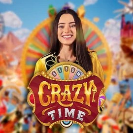 Live Casino logo of Crazy Time from Evolution at Memo Casino