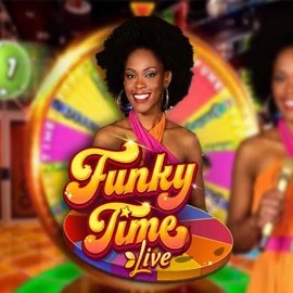 Funky Time slot logo by Evolution at Memo Casino